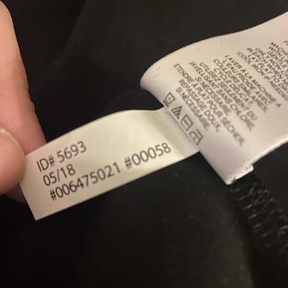 Express Top Black Cropped Sleeves Round Neck Stretch Attached Waist Ties Size S - Picture 5 of 8